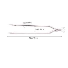 1 件钓鱼配件狩猎工具不锈钢鱼叉 2 叉鱼叉 鱼叉 鱼钩 倒钩鱼叉 户外渔具 - 銀色 - 查看 6
