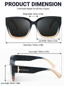 夹式时尚太阳镜，男女均可防紫外线 400，适合驾驶和户外活动 太阳镜 海滩太阳镜 女士海滩配饰 太阳镜 太阳镜 遮阳基本款，适合毛衣 牛仔裤 运动裤 连帽衫 夹克 连衣裙和长袖衬衫 时尚遮阳优雅装扮 家庭出游 旅行度假 夏季海滩度假、户外、旅行 - 灰色 - 查看 4