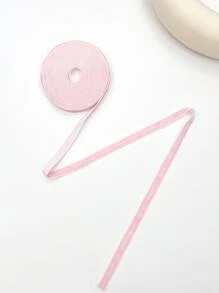 1入組DIY實色天鵝絨緞帶，可愛裝飾用 - 淺粉色 - 查看 3