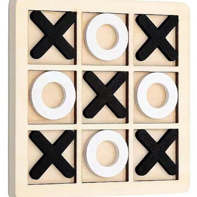 1 件橙色、蓝色、黑色、白色 XO、井字游戏、四子棋多色互动桌面游戏、装饰件