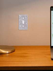 Wall Plate Light Switch Cover, Standard Size 4.50" X 2.76", Silver Rhinestones Bling Decorative Wall Plate Light Switch Outlet Cover For Bedroom Accessories Home Decor (Single Gang Toggle),Stickers,Wall Decal,Vinly Decal For Home Decorations,Spring Decoration Items Refesh Your Home,Rama Decoration Stickers Gifts Birthday Graduation - Silver - View 6
