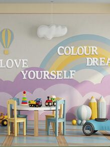 1pc Letter-Shaped Decorative Ornament For Home, Birthday Party, Diy Painting, Wedding Or Gathering Table Decoration Best Gifts Birthday Graduation - White - View 4