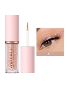 AVIERLL Eyeliner brillante de 10 colores, Delineador de ojos resistente al agua duradero y colorido con brillo duradero, fácil de pintar los ojos, maquillaje de ojos de larga duración y secado rápido que no corre (Color 02# 1pc)