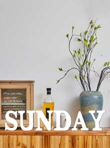 1pc Letter-Shaped Decorative Ornament For Home, Birthday Party, Diy Painting, Wedding Or Gathering Table Decoration Best Gifts Birthday Graduation - White - View 7