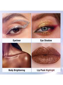 AVIERLL Delineador de ojos con brillo, 10 colores, delineador de ojos con brillo duradero y resistente al agua, de colores vivos, fácil aplicación, no se corre, de secado rápido y larga duración (Color 03# 1 pieza)