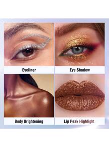 AVIERLL 1 pieza Lápiz delineador de ojos con brillo, 10 colores, delineador de ojos con brillo duradero y resistente al agua, fácil de aplicar, a prueba de manchas, de secado rápido, maquillaje de ojos de larga duración (Color #7) - Delineador líquido 07# - Ver 8