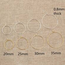 50pcs Earrings Circle Hoops Wire DIY Jewelry Making Accessories - Silver - View 2