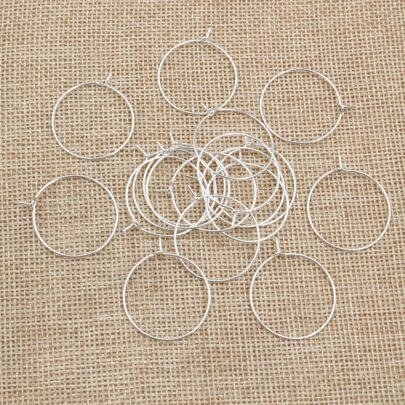 50pcs Earrings Circle Hoops Wire DIY Jewelry Making Accessories