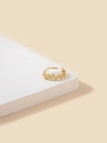 1 Peça De Piercing De Nariz De Zircônia Cúbica Incrustada Em Cobre Para Mulheres, Precisa Perfurar O Buraco