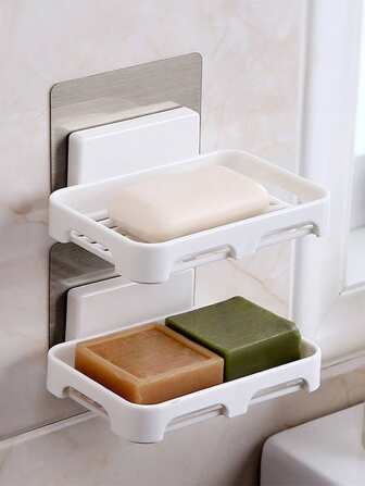 1 件肥皂盒壁挂式无需钻孔带排水适用于浴室，创意可爱肥皂架家居浴室装饰秋季装饰返校