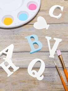 1pc Letter-Shaped Decorative Ornament For Home, Birthday Party, Diy Painting, Wedding Or Gathering Table Decoration Best Gifts Birthday Graduation - White - View 11