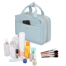 1 件女士时尚收纳包旅行便携式化妆包洗漱包化妆收纳包洗漱包夏季旅行必备品海滩度假节日学校用品宿舍必备品返校 - 藍色 - 查看 7