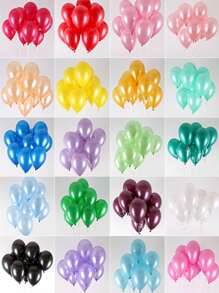 1 paquet de 20 pièces de ballons en latex bleu lac épais de 2,2 g, pour l'anniversaire, la décoration de fête, l'événement du centre commercial, des ballons en forme d'arche avec de fausses perles, ballons ronds en latex de 10 pouces pour le mariage, la décoration d'une nouvelle maison, la célébration