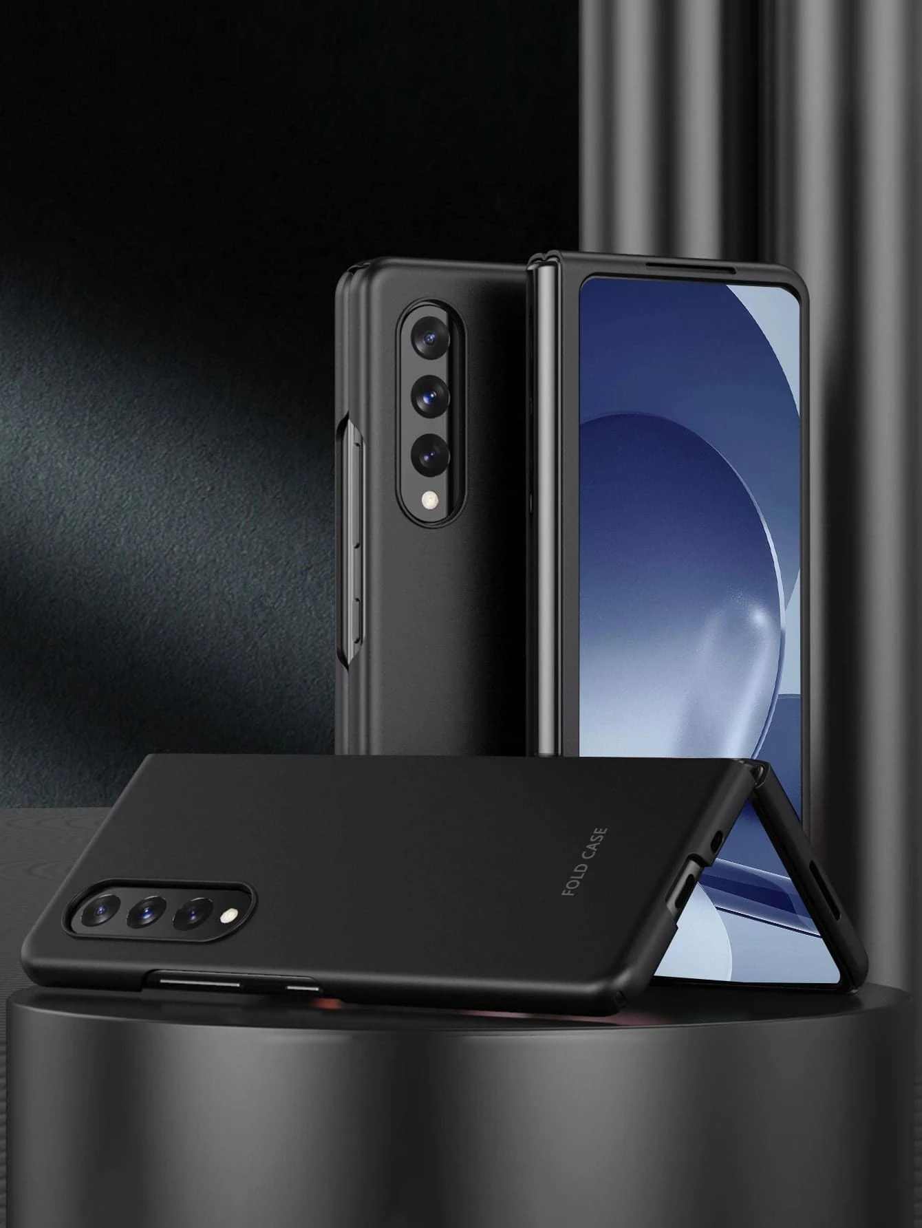 字母圖案手機殼 - 黑色 - 查看 1