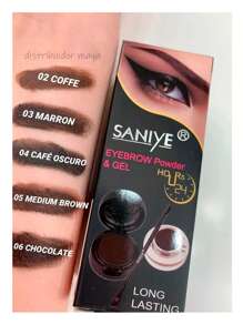 GENESIS COMETICS Double Pomade Saniye Eyebrow Gel With Brush M250 - Gray Black - 查看 1