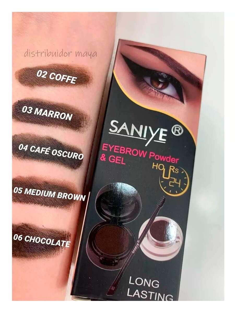 GENESIS COMETICS Double Pomade Saniye Eyebrow Gel With Brush M250 - Gray Black - 查看 1