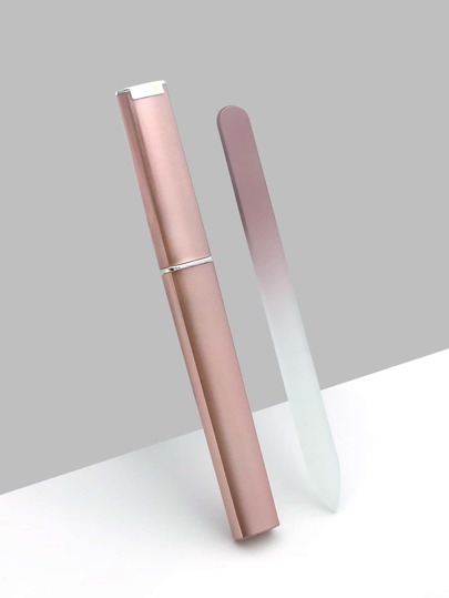 1pc Rose Gold Glass Nail File,Nail Supplies,Nail Tools,Nail Art Tools,Back To School,Nails,Nail Tools For Press On Nails,Manicure Pedicure Tools