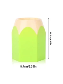 5入組/套鉛筆形筆筒桌子收納杯子卡通文具架創意化妝工具收納合適和辦公室裝飾用品(鉛筆和眼鏡不包含,隨機顏色)