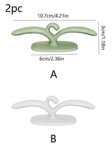 2入組招標射擊電線整理器帶自粘插頭數據線管理工具插頭插座電纜整理架 - 白色 - 查看 2