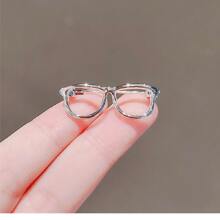 1入組男士西裝多功能胸針，可用作眼鏡、胸前、衣服和圍巾別針，女士防滑設計，中性風格 - 銀色 - 查看 1