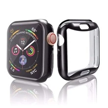 1pc Apple Watch Case, Fully Wrapped In TPU Material, Fully Protected, Electroplated, Luxurious And Highly Reflective, Suitable For All Apple Watch Models - Black - View 4
