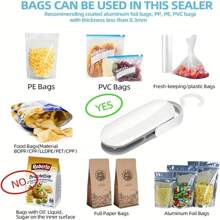 1入組手持家用迷你小吃封口機帶電池,便攜封口機適用於防潮 - 黑色 - 查看 6