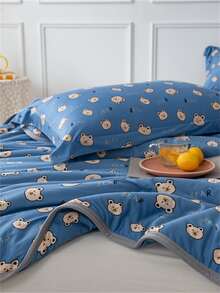 1pc Floral Pattern Duvet Cover, Modern Fabric Home Bedding - Multicolor - View 7