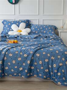 1pc Floral Pattern Duvet Cover, Modern Fabric Home Bedding - Multicolor - View 2