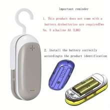 1入組手持家用迷你小吃封口機帶電池,便攜封口機適用於防潮 - 黑色 - 查看 7
