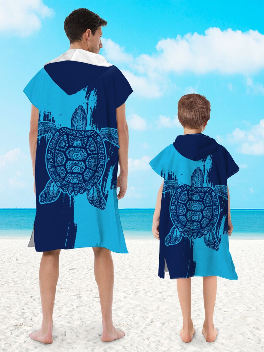 1 件套海龟图案披肩毛巾夏季婚礼家居浴室装饰沙滩装返校 - 彩色 - 查看 1