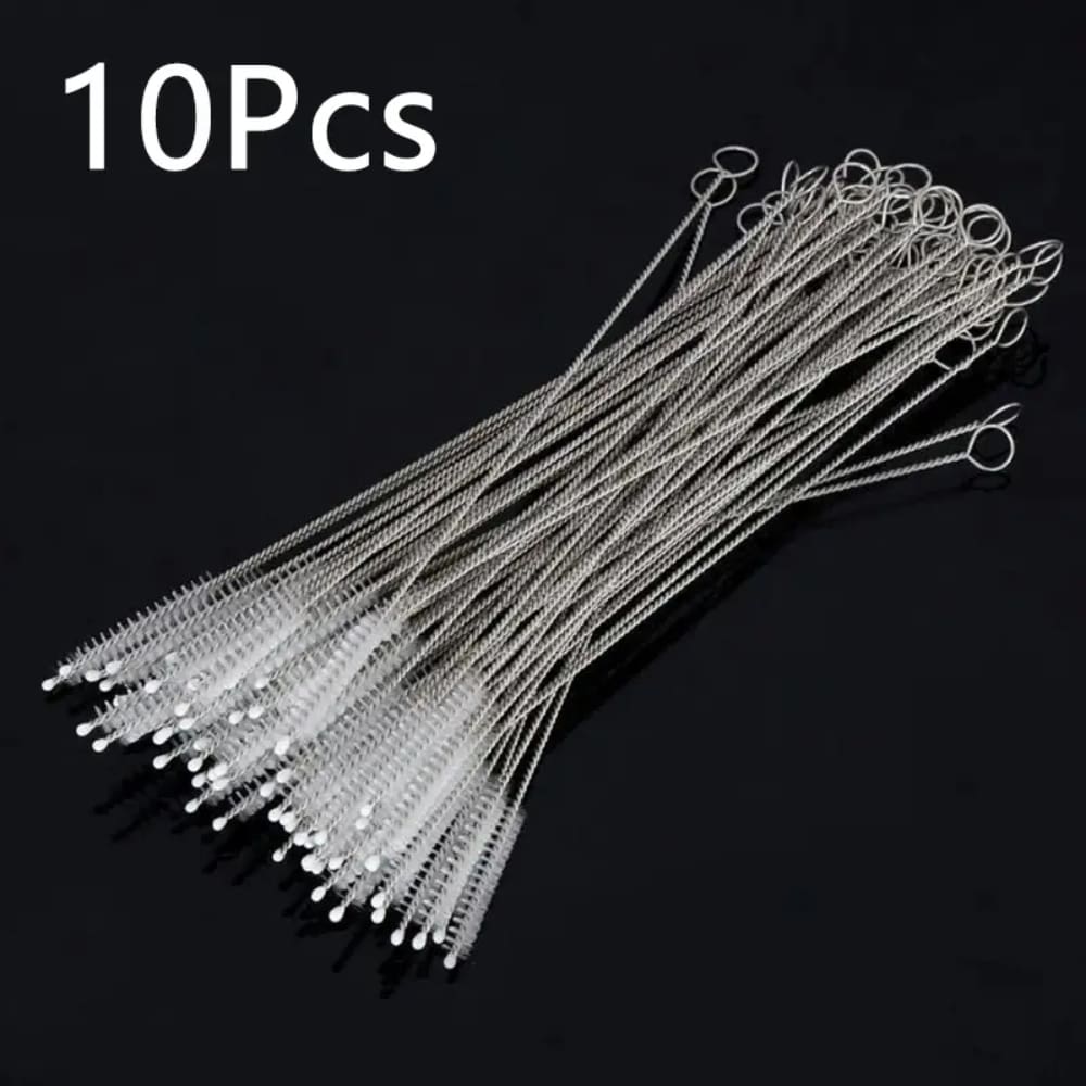 10入組不銹鋼吸管清潔刷