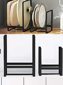 Escurridor de platos de cocina , Porta platos , Organizador de vajilla , Rejilla para secar platos - Negro - Ver 10