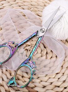 4.7in Butterfly Style Eyebrow Scissors, Small Lash Scissors For Women, Stainless Steel Brow Scissors For Nose Beard Mustache Facial Hair, Craft, Artwork, Needlework Yarn, Handicraft DIY Tool, Thread Snips(Rainbow),Makeup,Cheap,Room Decor,Vanity,Travel,Bedroom,Makeup Accessories