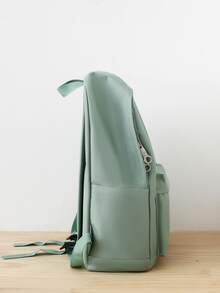 4入組兒童背包套裝帶字母圖案後背包,托特包和筆袋 - 綠色 - 查看 4