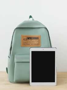 4入組兒童背包套裝帶字母圖案後背包,托特包和筆袋 - 綠色 - 查看 3