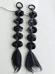 2 Piezas Trenzas De Burbuja, Trenzas De Peluca, Trenzas De Linterna Para Damas, Trenzas De Boxeador Lindas, Trenzas De Peluca De Cola De Caballo Natural, Trenzas De Peluca De Boxeador - Multicolor - Ver 5