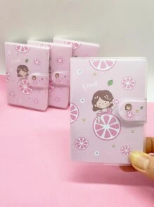 1 Máy tính xách tay họa tiết cô gái hoạt hình có khóa, Nhật ký đa năng sáng tạo Máy tính xách tay cho tài khoản cầm tay - Hồng - Xem 2