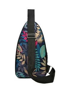 女士胸包，时尚新款牛津布单肩斜挎包，印花胸包斜挎包 - 彩色 - 查看 5