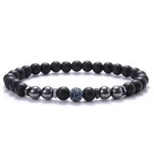 1件女男通用抗腫黑曜石珠鏈腳鍊，磁石治療石榴石綴鏈ＡＢ色黑色膽固醇腳鍊，緩解焦慮瑜伽珠寶腳鍊手鐲，脈輪能量保護女男禮物