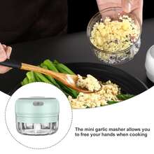 Masher Garlic Chopper Wireless Working Electric Mini USB Charging Onion Portable - 彩色 - 查看 4
