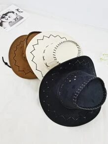 3pcs Cao Bồi Miền Tây Phong cách Của phụ nữ Mũ Đối với Giải trí Thời trang - Nhiều màu - Xem 2