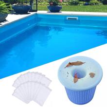 10pcs Easy Install Net Nylon Pool Skimmer Socks For Filter Storage Baskets Reusable - trắng - Xem 1