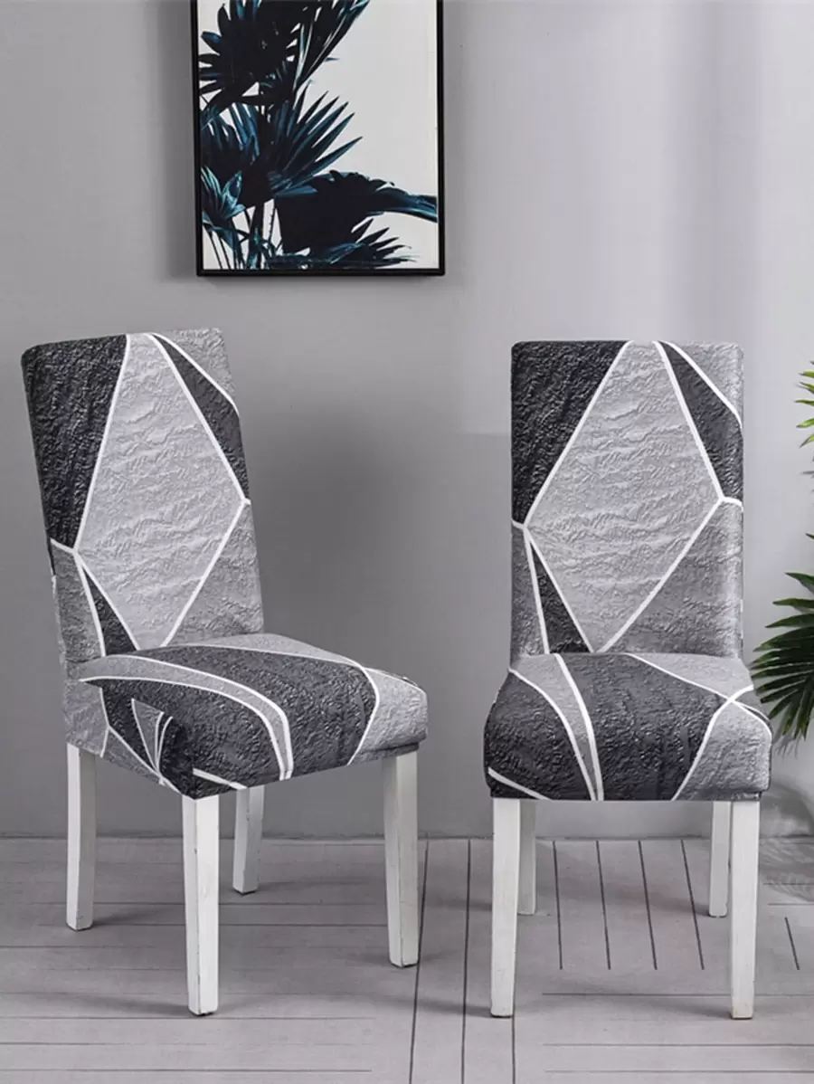 1PC printed elastic chair cover home dining table non-slip chair protective cover - Multicolor - View 1