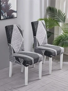 1PC printed elastic chair cover home dining table non-slip chair protective cover - Multicolor - View 4