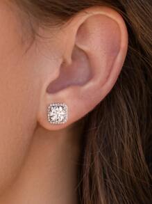 Newsoul 1 Pair 1ct Certified D-Color Moissanite Diamond Unusual Engagenment Stud Earrings For Women Engagement Wedding Earrings Elegant 925 Sterling Silver Wedding Bridal Jewelry