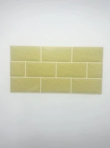 A Bộ Của 8 Phòng tắm Gạch hoa văn PVC Tự dính Dán tường , Chống thấm dầu Và Chống ẩm Xé nhỏ Hình nền Đối với Phòng bếp Và Phòng khách - gừng - Xem 5