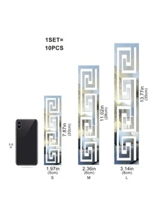10 Cái/lốc Rỗng Ra Gương Acrylic Dán Tường Trang Trí Nhà Cửa - Bạc - Xem 6