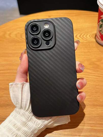 حافظة هاتف مقاومة للماء ومضادة للصدمات ومقاومة للخدش بنسيج ألياف الكربون