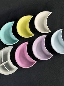 1 Moon Dish Silicone Mold Storage Tray Drip Glue Plaster Mold - White - View 3