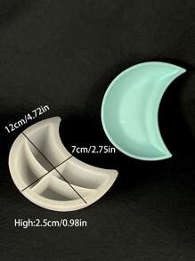 1 Moon Dish Silicone Mold Storage Tray Drip Glue Plaster Mold - White - View 2